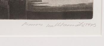 MANNO KALLIOMÄKI, etching, signed and dated 1973, numbered Epreuve d'art I.