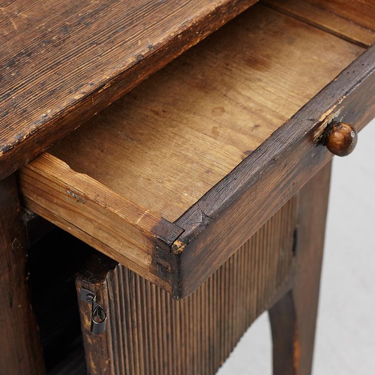 A bedside table, 19th century.