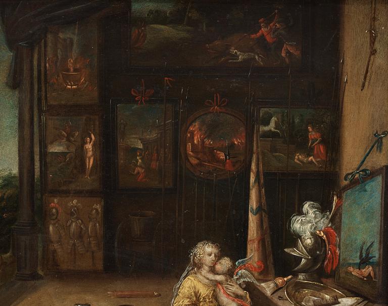 Jan van Kessel I Hans krets, Allegori över kriget.
