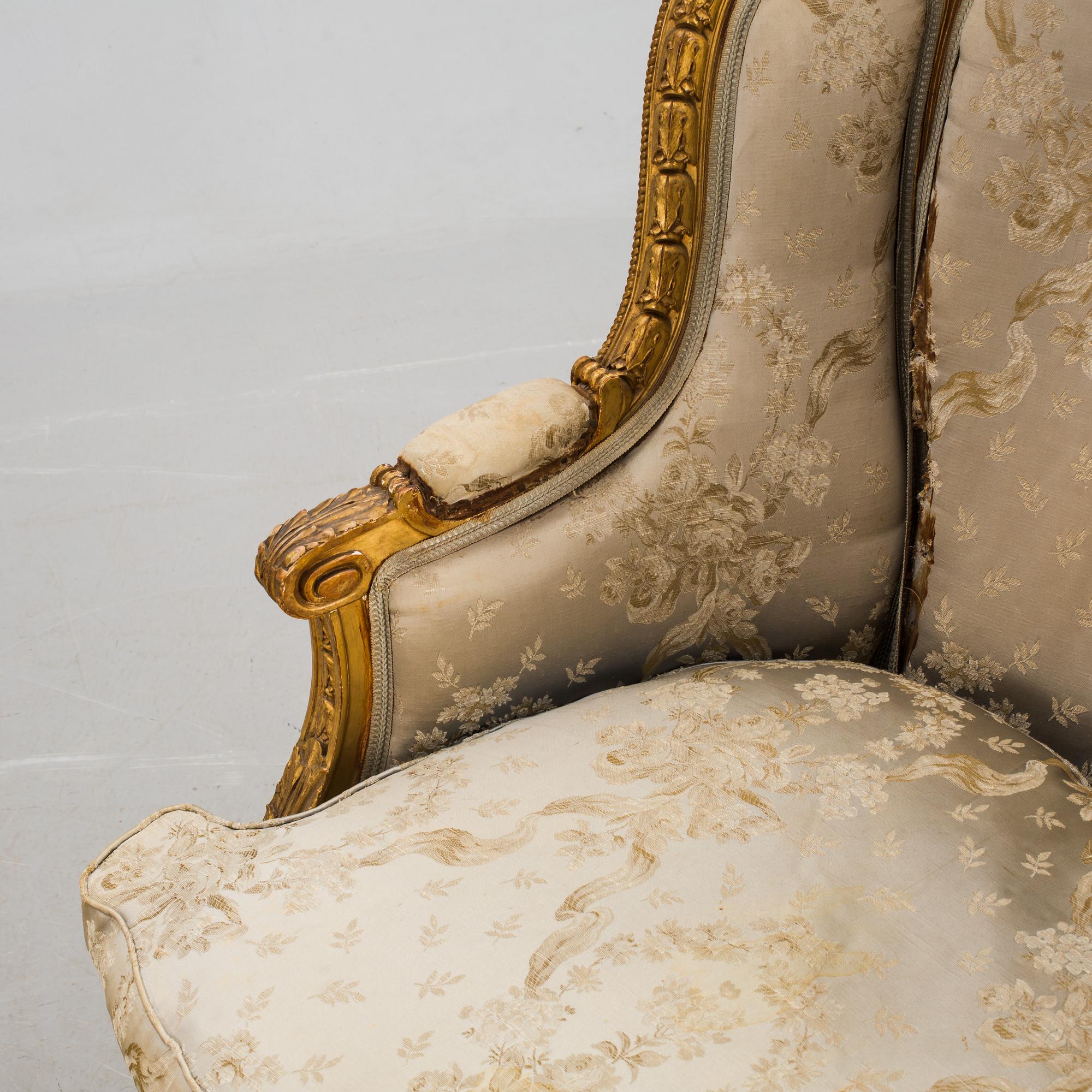 BERGÈRE, Louis XVI-stil, omkring 1900.
