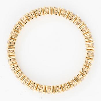 Ring, full eternity band, 18K gold set with brilliant-cut diamonds.