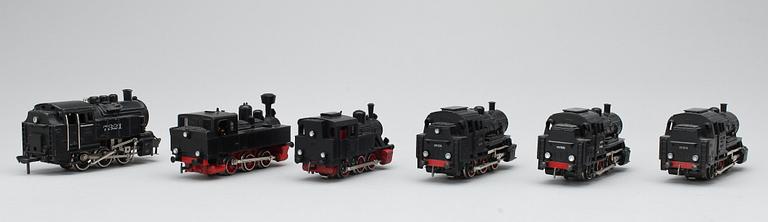 LOK, 6 st, Märklin och Fleischmann.
