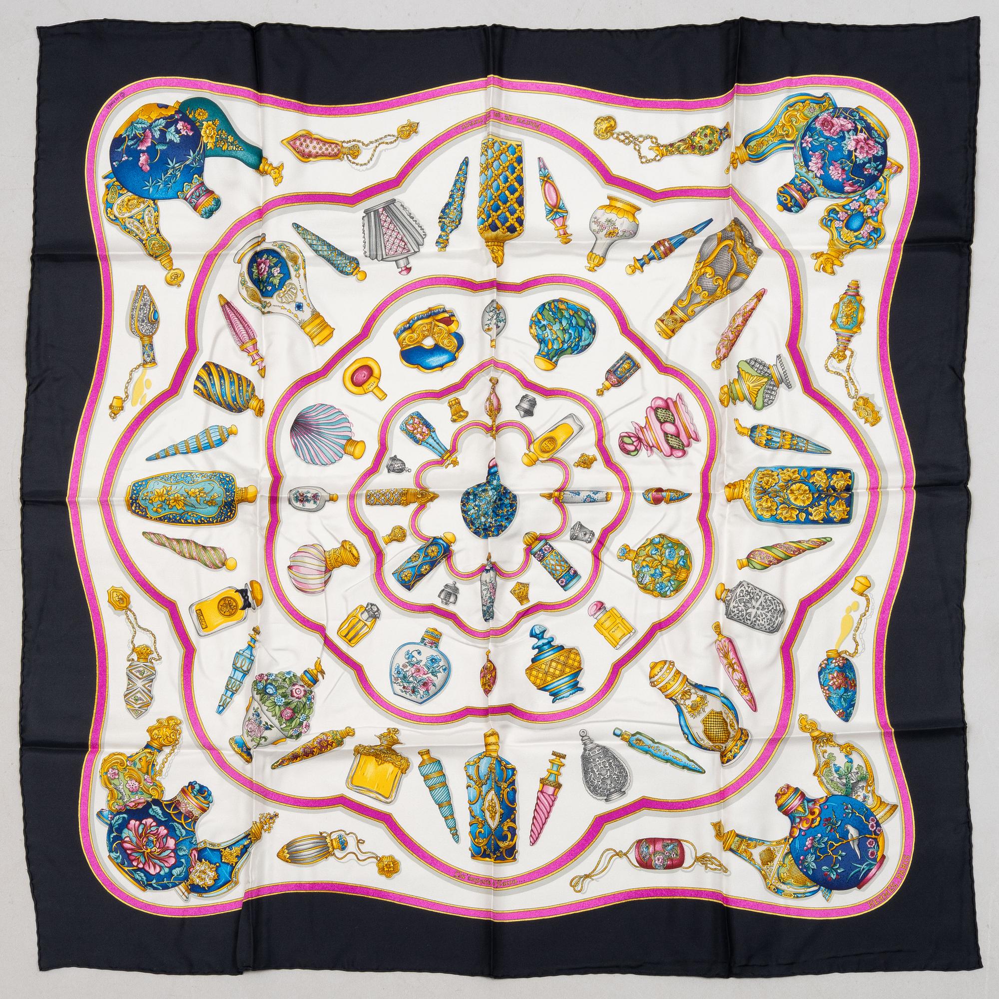 Hermès, scarf, "Qu'importe le flacon".