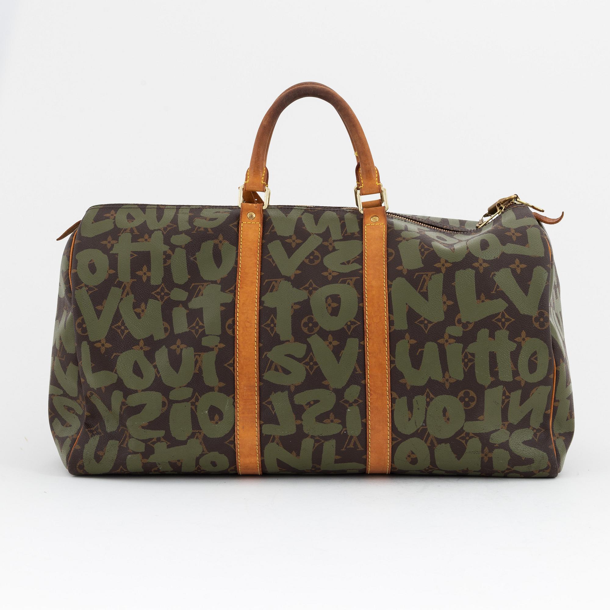 Louis Vuitton x Stephen Sprouse, "Keepall 50, Graffiti Collection", Limited Edition 2001.