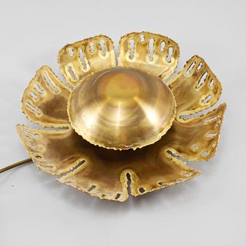 VÄGGLAMPA, mässing, Holm-Sörensen & Co. As, Danmark, 1900-talets andra hälft.