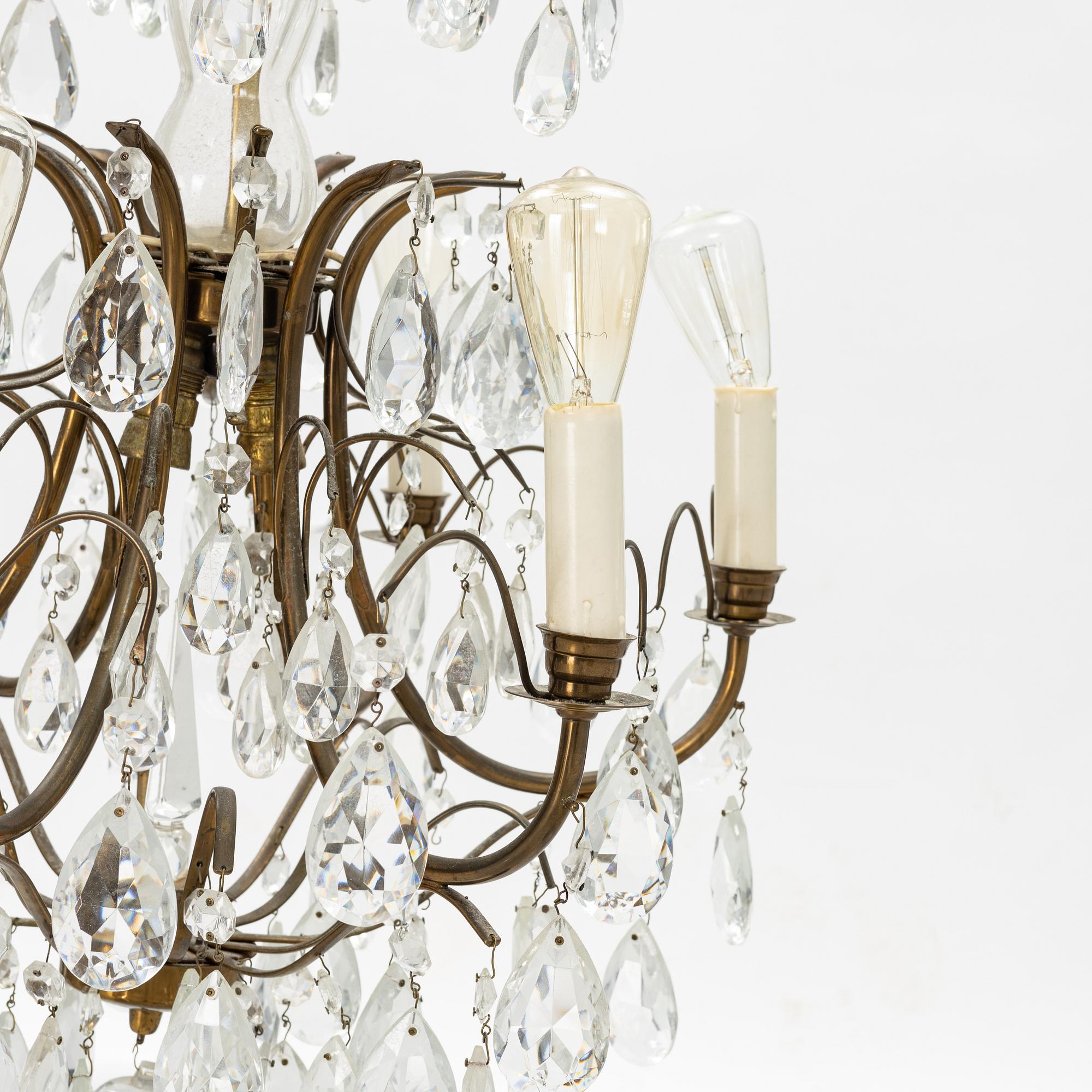 A baroque-style chandelier, first half of the 20th century.