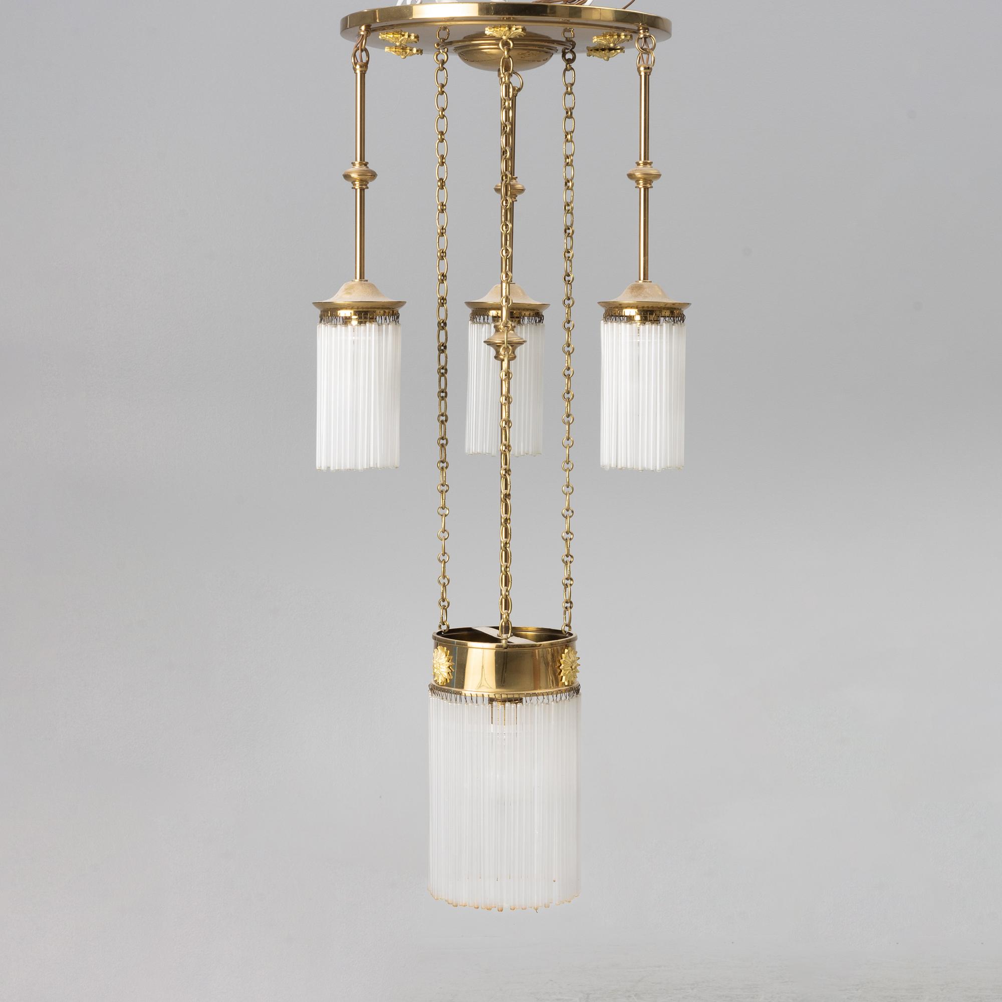 An early 20th century chandelier, Sweden.