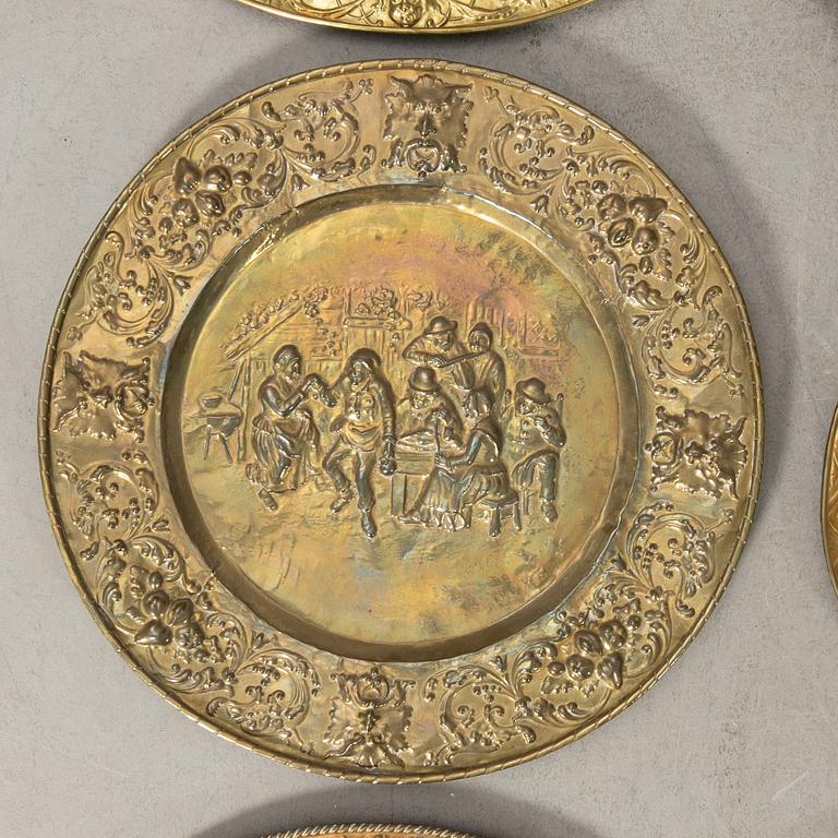 Wall plates 6 pcs Baroque style circa 1900.