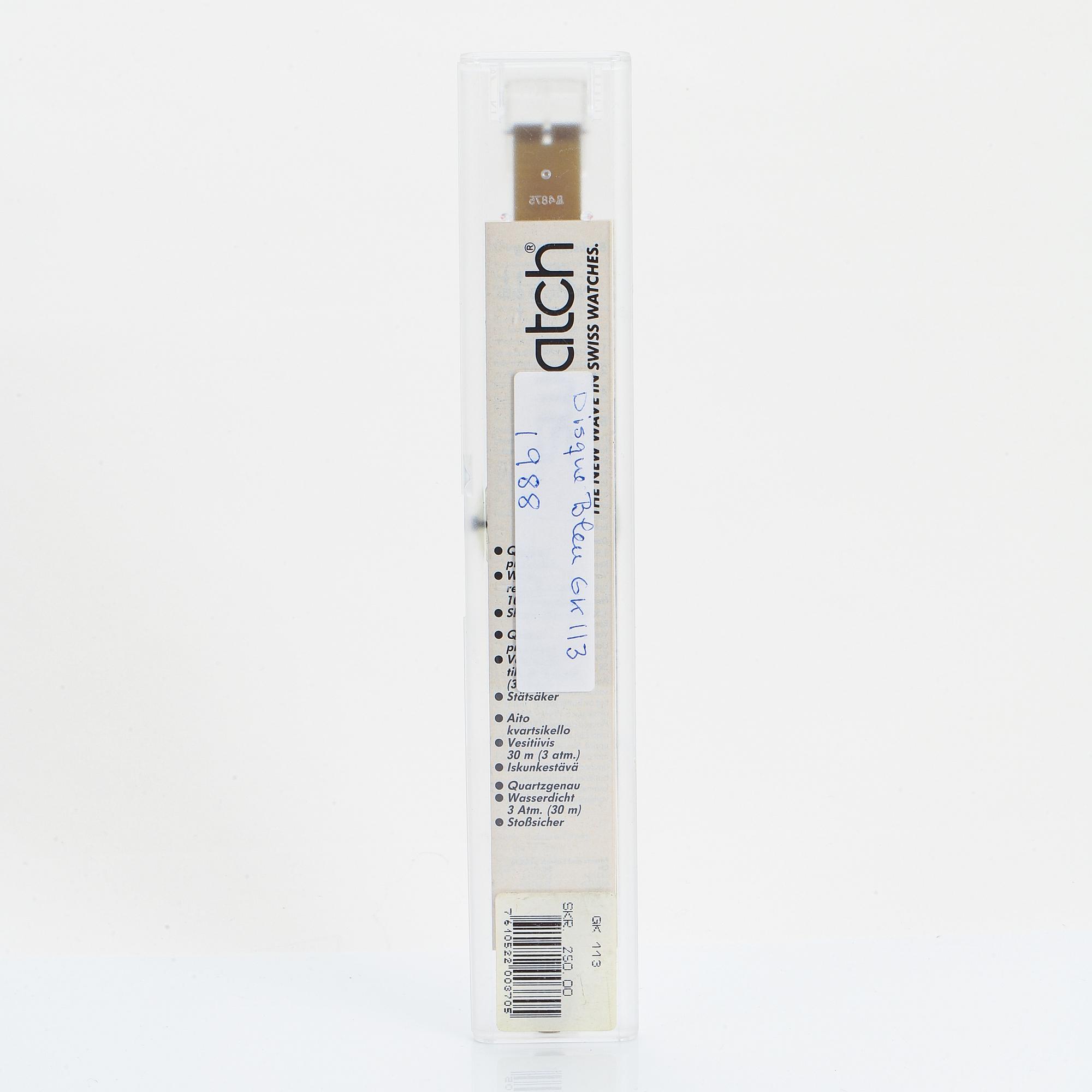 Swatch, Disque Bleu, wristwatch, 34 mm.