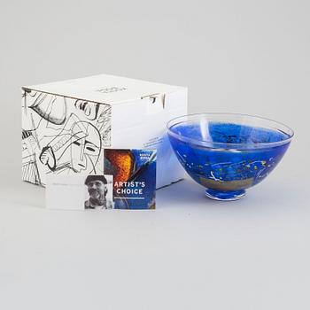 BERTIL VALLIEN, skål, "Satellite", glas, signerad, Kosta Boda.