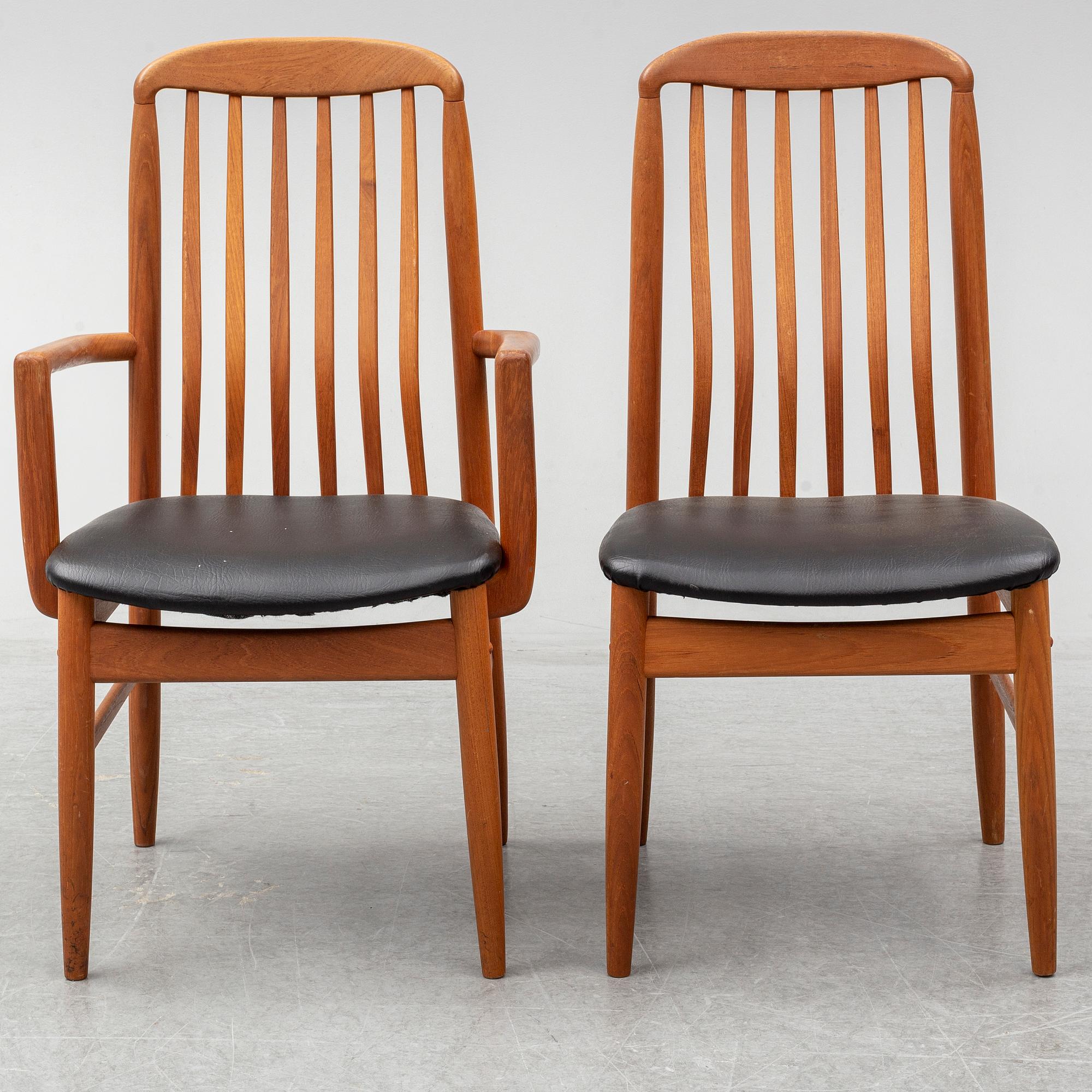 A set of six late 20th Century chairs, Benny Lindén Design.