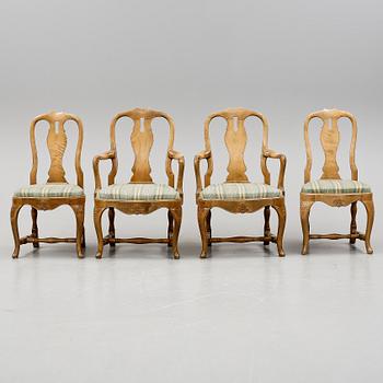 MATGRUPP, 5 delar, Svenska Möbelfabrikerna Bodafors, rokokostil, 1900-talets första hälft.