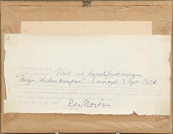 NILS KREUGER, tillskriven, 2 st, blandteknik på papper, osignerade, daterade 1906 och 1909.
