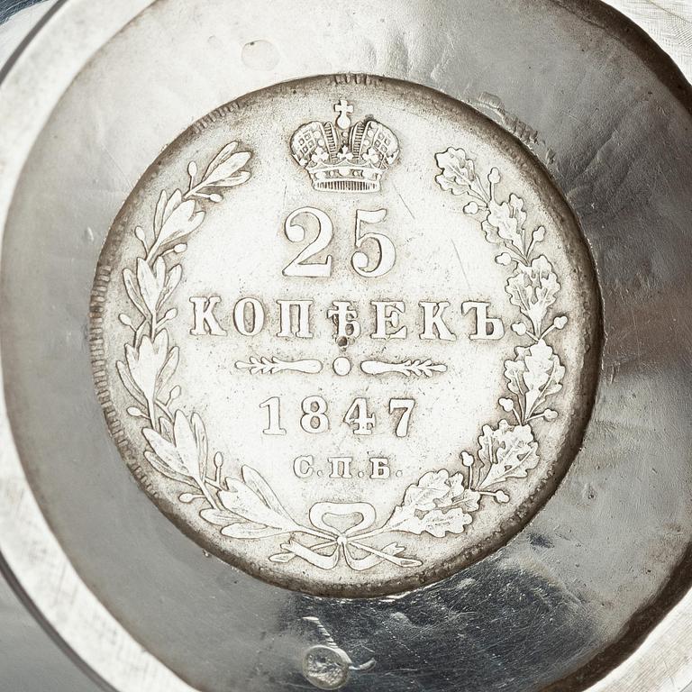 Kåsa, silver, oidentifierad mästare, Lettland ca 1920-1939.