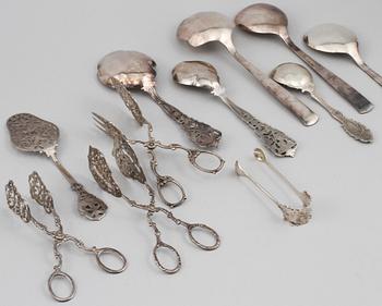 BESTICK, 11 st, silver, 1900-tal, vikt 555 gram.