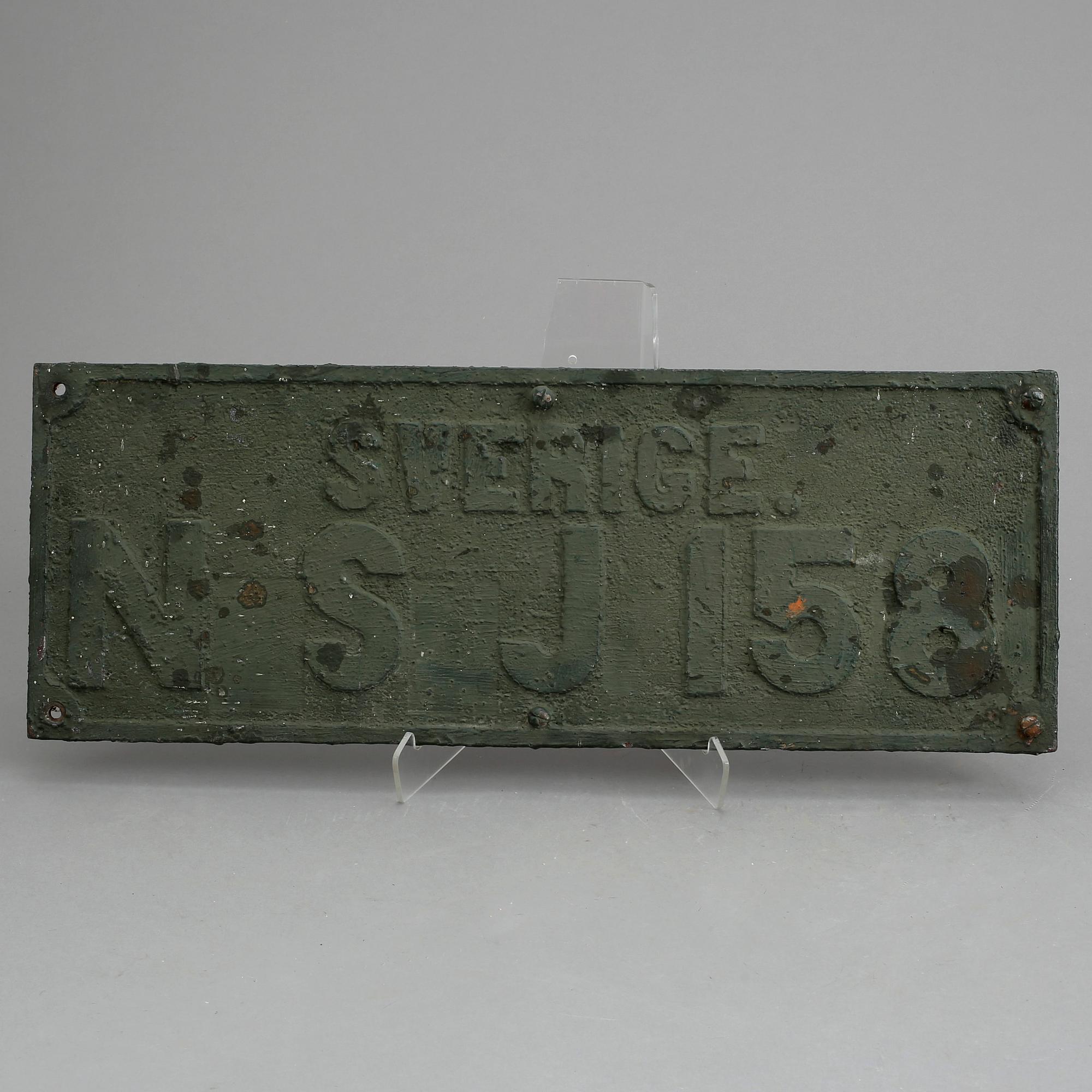 TÅGSKYLT, gjutjärn, 1900-talets början.