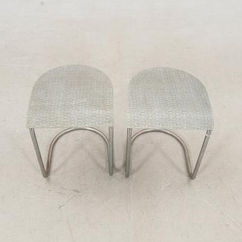 A pair of DS Steel Furniture Malmö chairs from the 1940s.