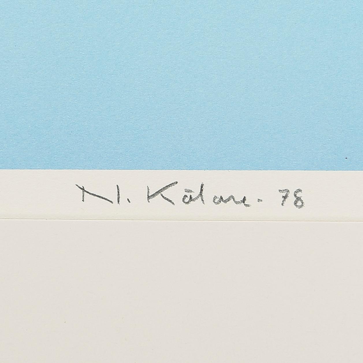 FÄRGLITOGRAFIER, 2 st, Nils Kölare och Tommy Östmar, signerade.