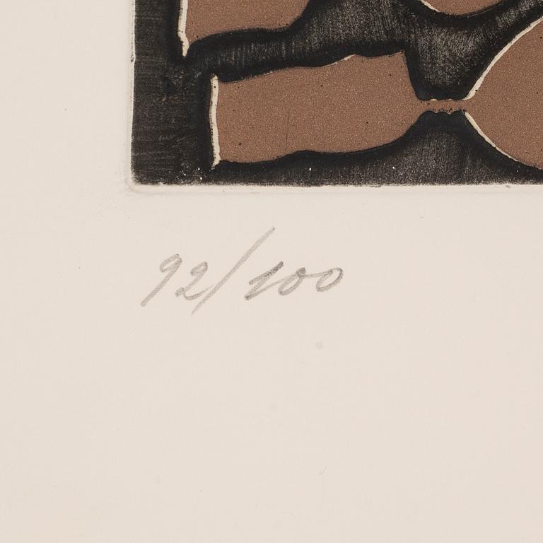 FERNANDEZ ARMAN, Etching and Aquatint, from portfolio "Bonjour Max Ernst". Signed an numbered 92/100.