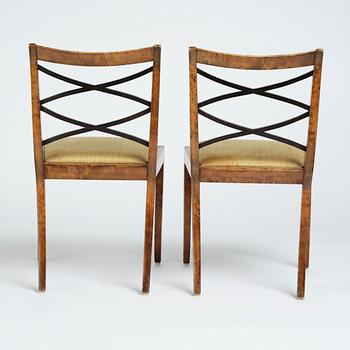 Carl Malmsten, a pair of chairs, Swedish Grace, Svenska Möbelfabrikerna Bodafors, 1920s,.