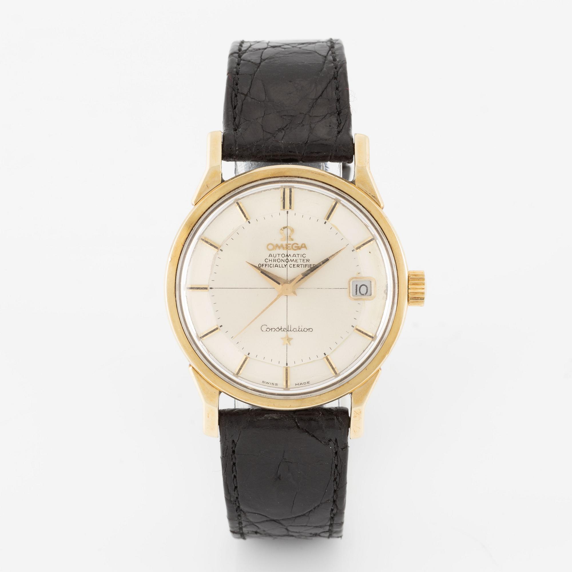 Omega, Constellation, Chronometer, "Pie-Pan", wristwatch, 34 mm.