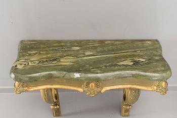 SPEGEL med KONSOLBORD, nyrokoko, 1800-tal.