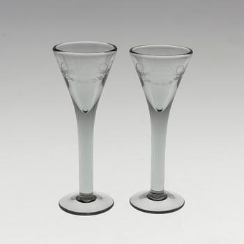 SNAPSGLAS, 12 st, "Antik", Reijmyre.