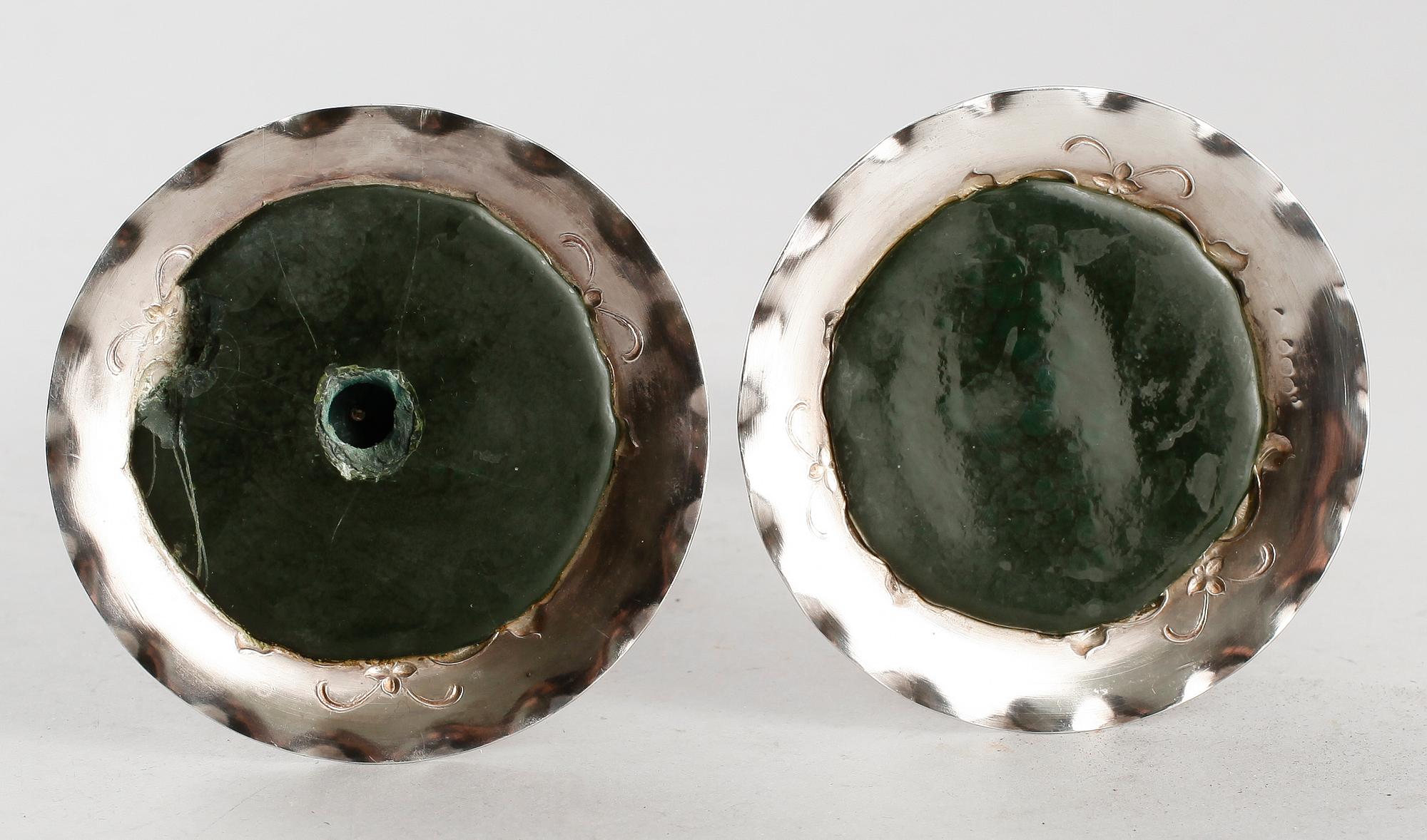 LJUSSTAKAR, 1 par, silver, GAB Stockholm 1928.