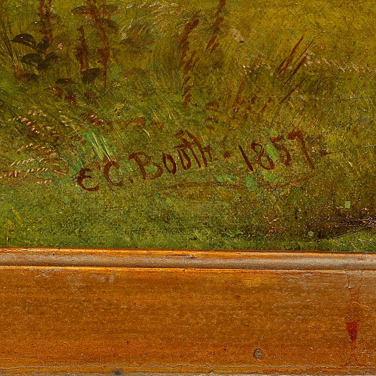 EDWARD C. BOOTH, tillskriven, olja på duk, signerad och daterad 1857.
