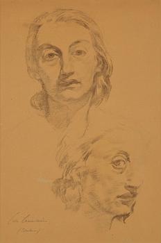 832. Lotte Laserstein, Two self-portrait studies.