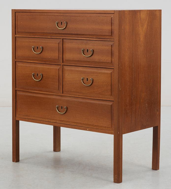 A Josef Frank mahogany chest of drawers by Svenskt Tenn.