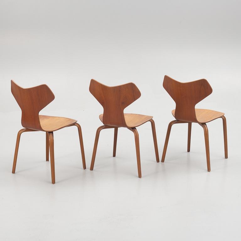 Arne Jacobsen, a set of three 'Grand Prix' chairs, Fritz Hansen.