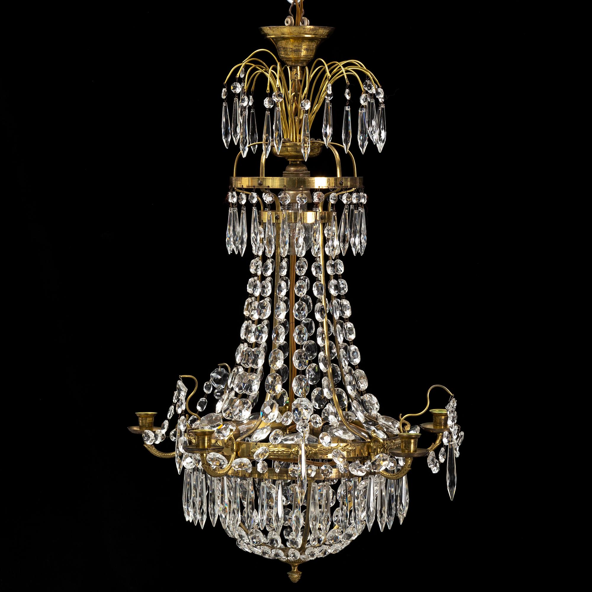 A second half of the 20th Century Gustavian style chandelier.