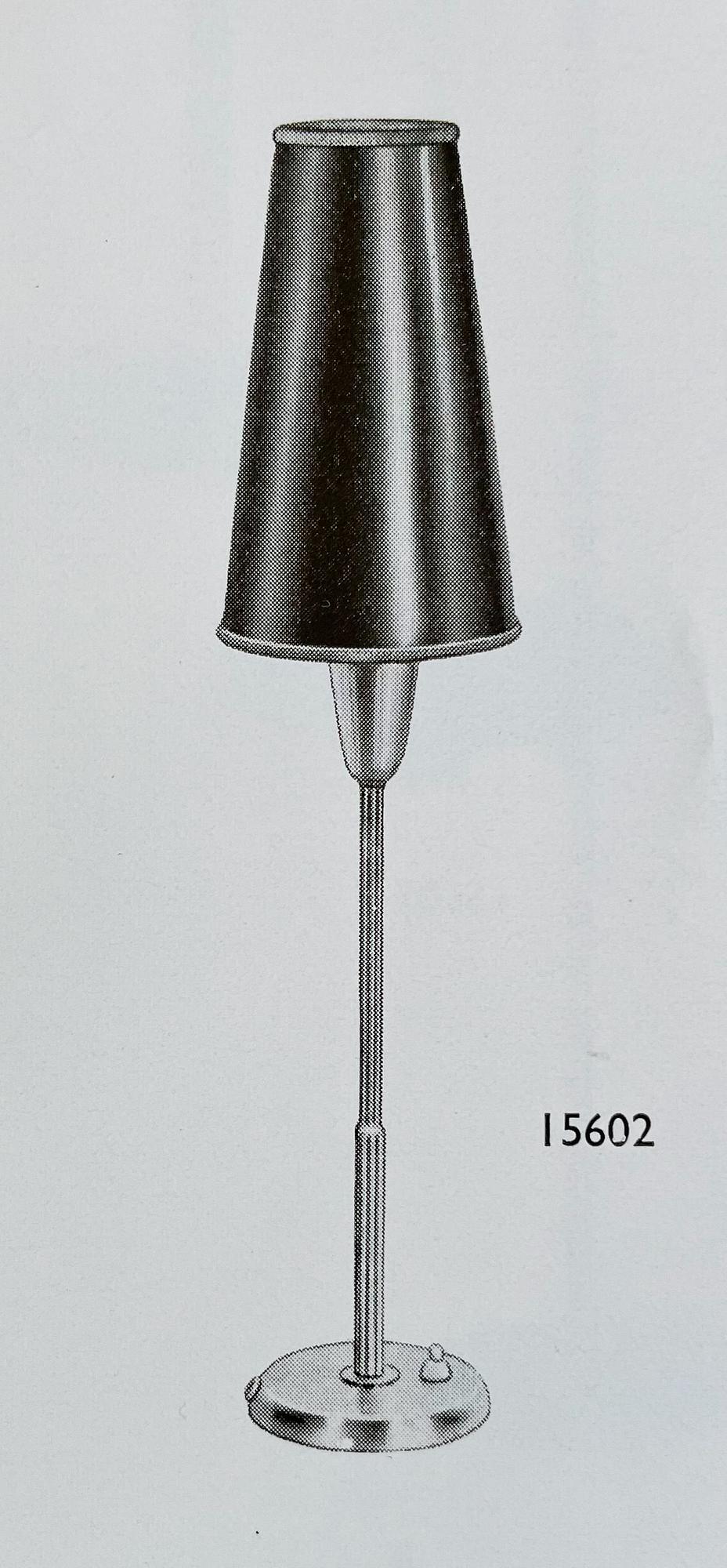 Harald Notini, a pair of table lamps, model '15602', Arvid Böhlmarks Lampfabrik, Sweden, 1940-50s.