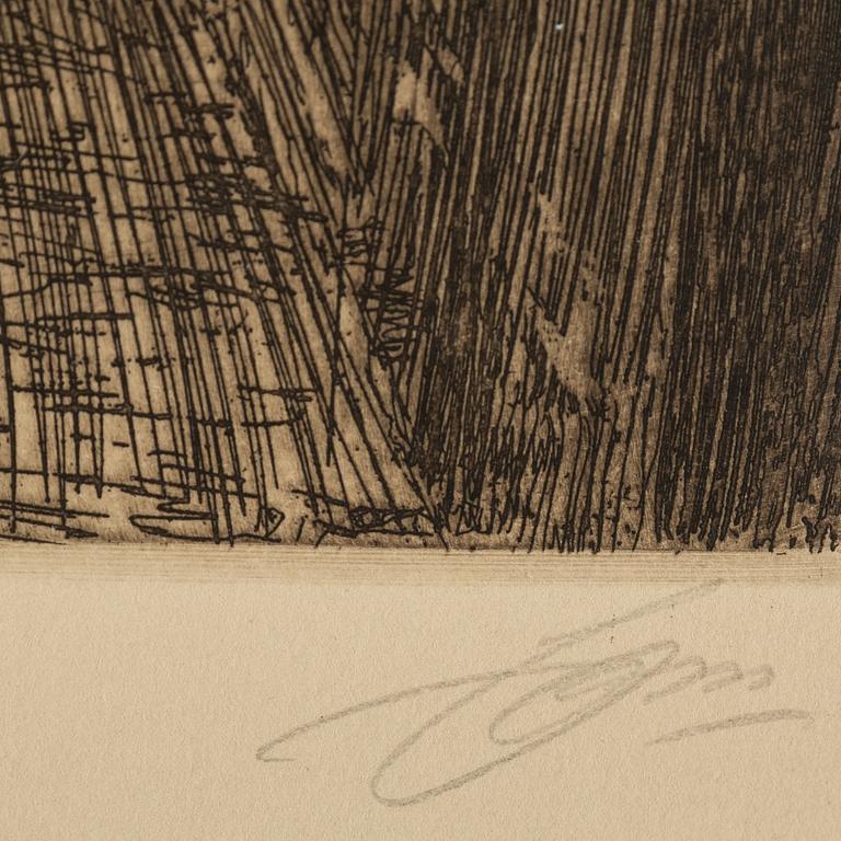 ANDERS ZORN, etching, 1917, signed in pencil.