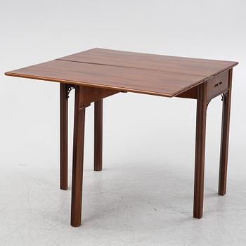A macthed pair of late Gustavian mahogany veneered card tables one by C D Fick, Stockholm 1776-1806.