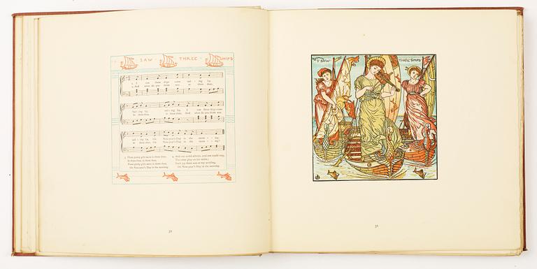 BARNBOK, "Triplets comprising The Baby´s Opera..." numr 171/750, ill av Walter Crane, London 1899.