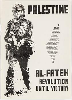 POLITISK AFFISCH, "Al-Fateh, Revolution until victory", 60/70-tal.