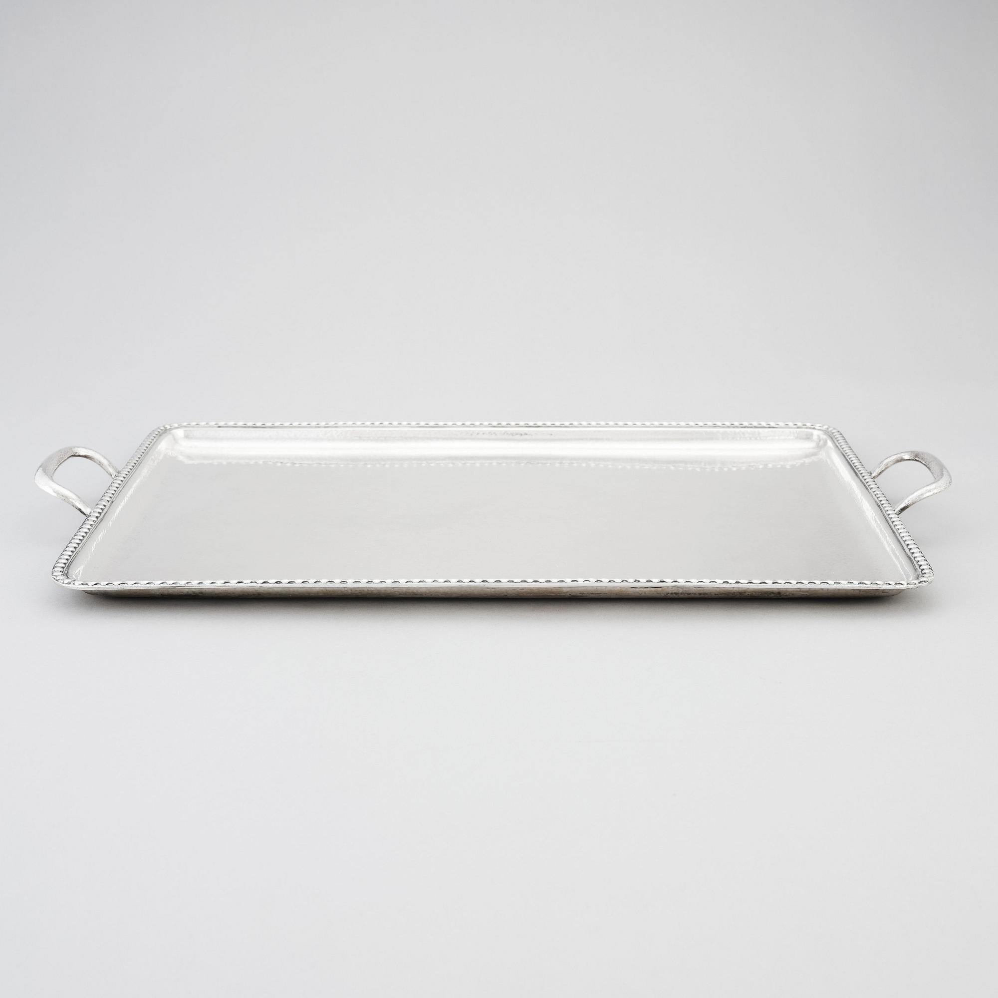 A Swedish early 20th Century silver tray, marks of K. Andersson, Stockholm 1923.