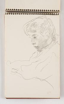 Lotte Laserstein, 10 små skissblock med teckningar.