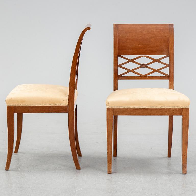 Stolar, 4 st, empirestil, 1900-talets första hälft.