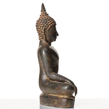 A bronze Buddha Shakyamuni, Thailand, possibly Lanna, 18th century.