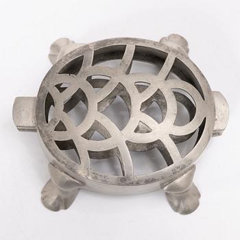 Firma Svenskt Tenn, a pewter flowerstand in the shape of a tortoise,  model no. A 1081, probably 1930s.