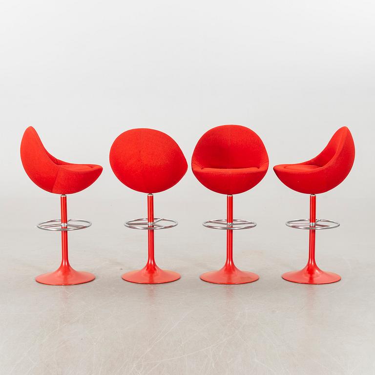 BARSTOLAR, 4 st, Johansson Design, 1970-tal.