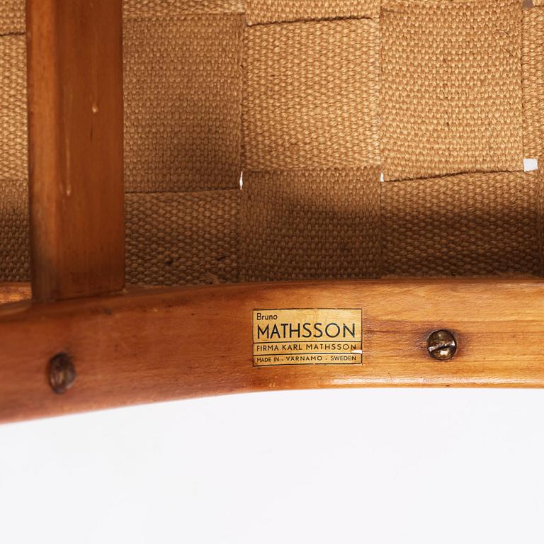 Bruno Mathsson, a rare easy chair for Firma Karl Mathsson, Värnamo, Sweden 1940's.