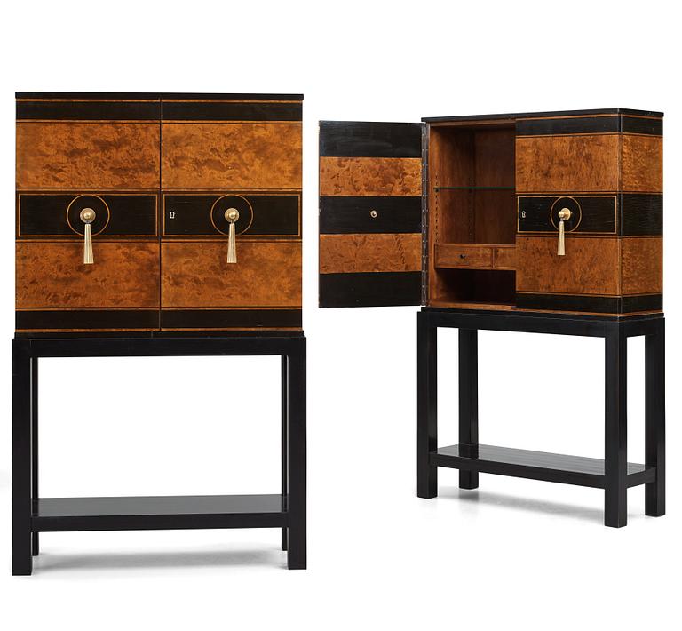 Otto Schulz, a pair of Swedish Grace cabinets for Boet, Gothenburg 1930's.