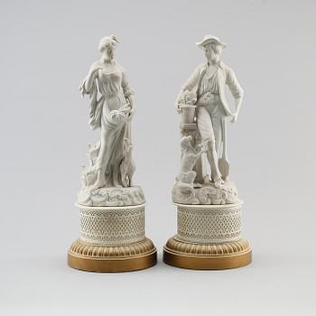 FIGURER, 1 par, parian, England, 1900-tal..