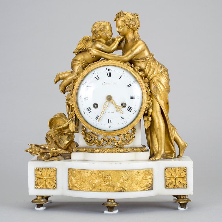 A Louis XVI late 18th century mantel clock.