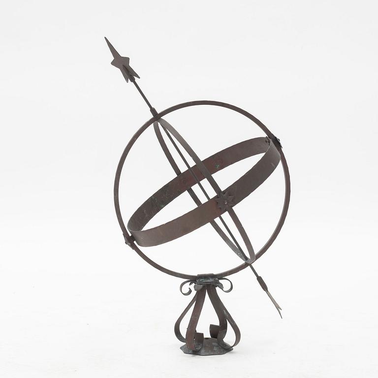 Sun dial, marked Sven W. P-son. Stockholm, mid-20th century.