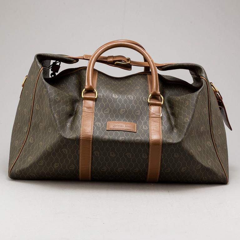 CHRISTIAN DIOR, a canvas and leather weekendbag.